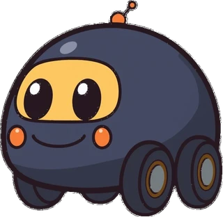 Ollie, the MyOilType mascot — a friendly cartoon car